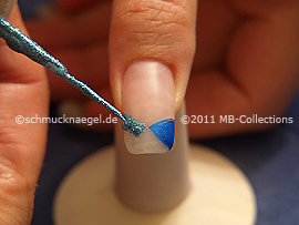 Nail art liner de color turquesa-Glitter