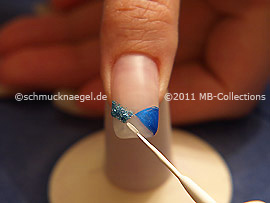 Nail art liner de color blanco