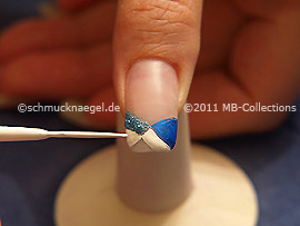 Nail art liner de color blanco