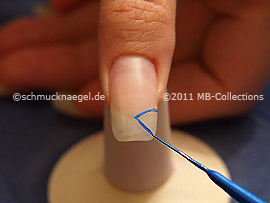Nail art liner de color azul