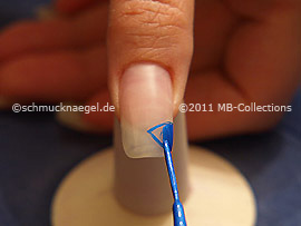 Nail art liner de color azul