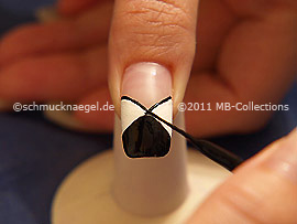 Nail art liner de color negro