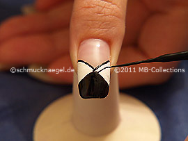 Nail art liner de color negro