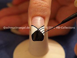 Nail art liner de color negro