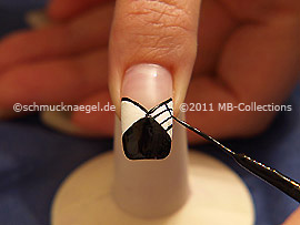 Nail art liner de color negro