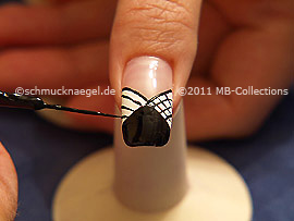 Nail art liner de color negro