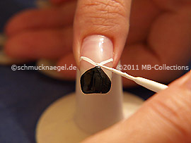 Nail art liner de color blanco