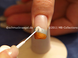 Nail art liner de color blanco