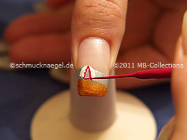 Nail art liner de color fucsia