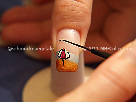 Nail art liner de color negro