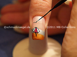 Nail art liner de color negro