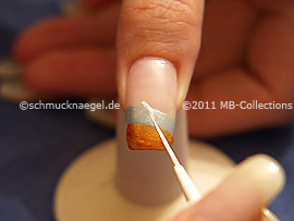 Nail art liner de color blanco