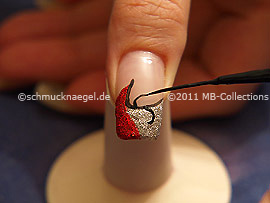 Nail art liner de color negro