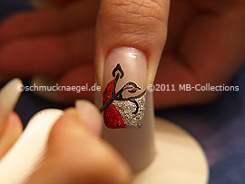 Nail art liner de color negro