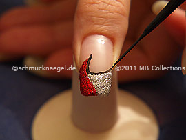 Nail art liner de color negro