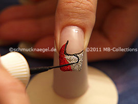 Nail art liner de color negro