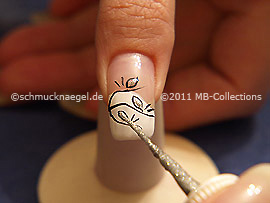Nail art liner en plata-Glitter