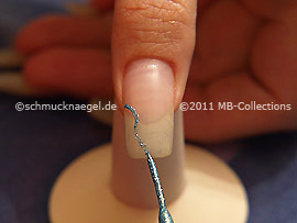 Nail art liner de color turquesa-Glitter