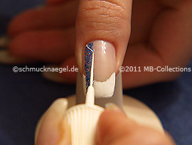 Nail art liner de color blanco
