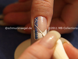 Nail art liner de color blanco