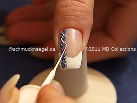 Nail art liner de color blanco