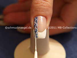Nail art liner de color blanco