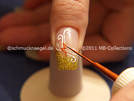 Nail art liner de color marrón