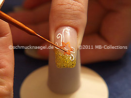 Nail art liner de color marrón