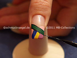 Nail art liner de color negro