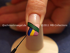 Nail art liner de color negro