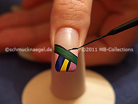 Nail art liner de color negro