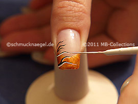 Nail art liner de color blanco