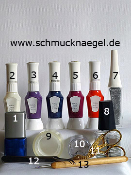 Productos para motivo con varios colores nail art pens y piedras strass - Esmalte, Nail art pen, Nail art liner, Piedras strass, Spot-Swirl
