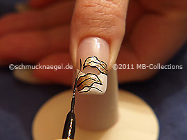 Nail art liner de color negro