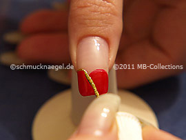 Nail art liner de color oro-Glitter