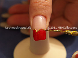 Nail art liner de color oro-Glitter