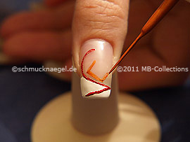 Nail art liner de color marrón