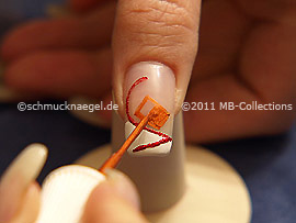 Nail art liner de color marrón