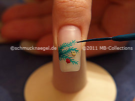 Nail art liner de color verde oscuro