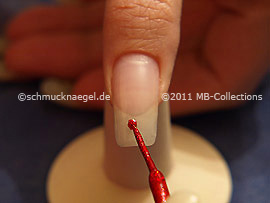 Nail art liner de color rojo-Glitter