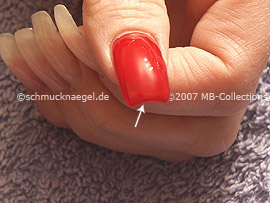 Esmalte de color rojo