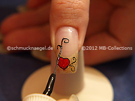 Nail art liner de color negro