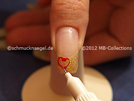 Nail art pen de color rojo