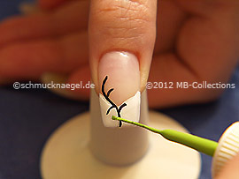 Nail art liner de color verde claro