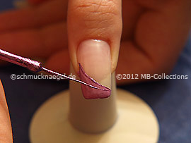 Nail art liner de color lila-Glitter