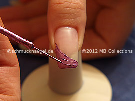 Nail art liner de color lila-Glitter