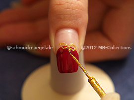 Nail art liner de color oro-Glitter