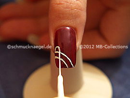 Nail art liner de color blanco