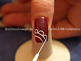 Nail art liner de color blanco