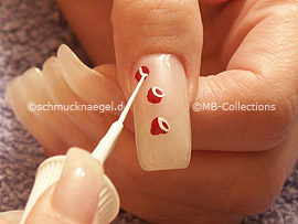 nail art liner de color blanco